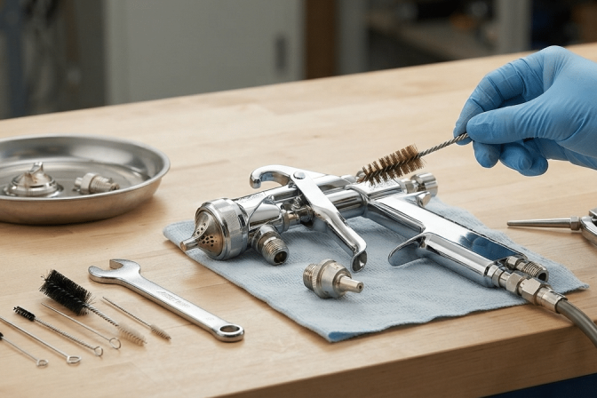 Comment nettoyer un pistolet de peinture liquide industriel ?