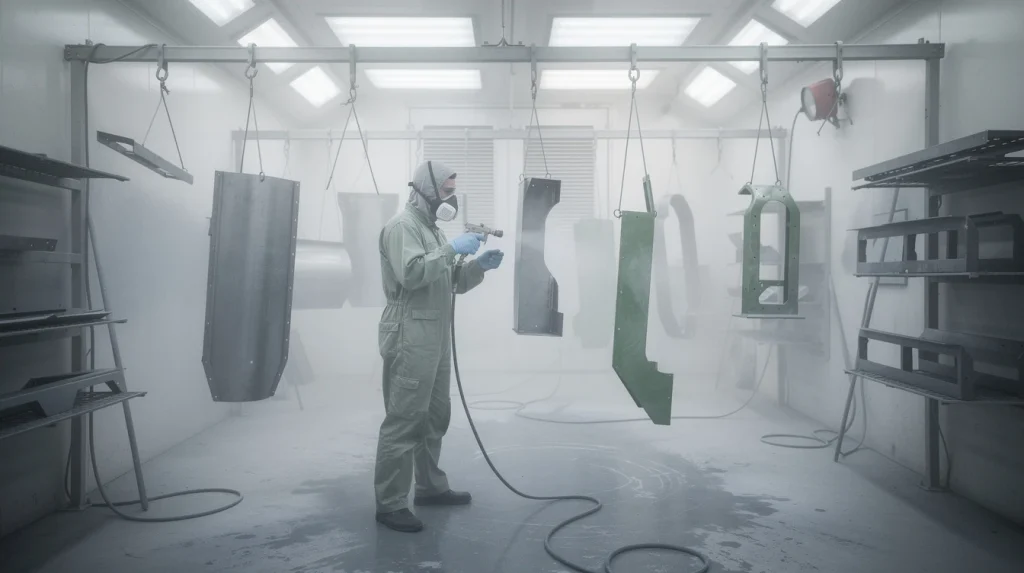 Peinture industrielle pour pièces métalliques