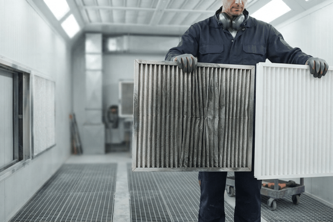 Filtres de cabine de peinture : rôles, types et fréquence de remplacement