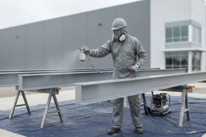 Peinture industrielle en extérieur : contraintes, systèmes et matériel d’application